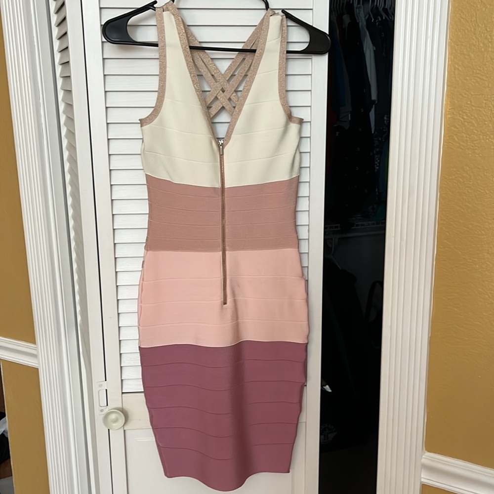 Bebe Crossover Bandage Dress - Picture 4 of 12